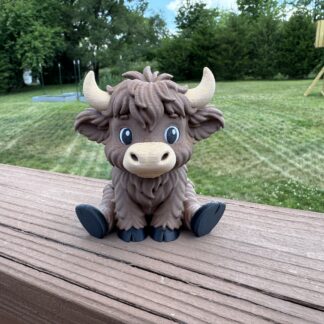Cute Highland Cow Figurine