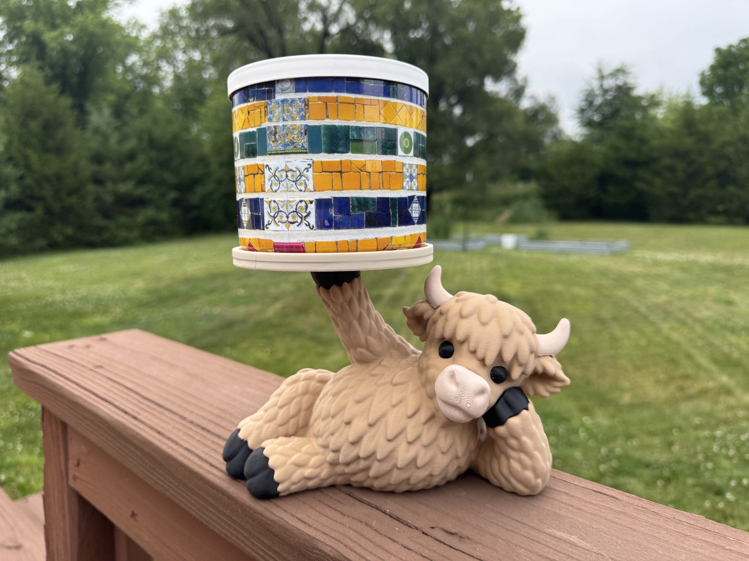 Highland Cow Candle Stand