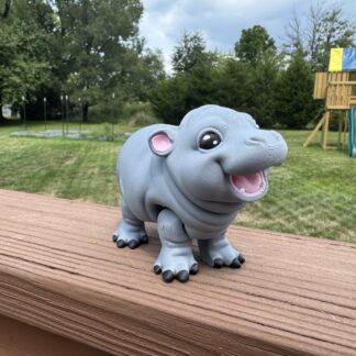 Adorable Happy Hippo Figurine