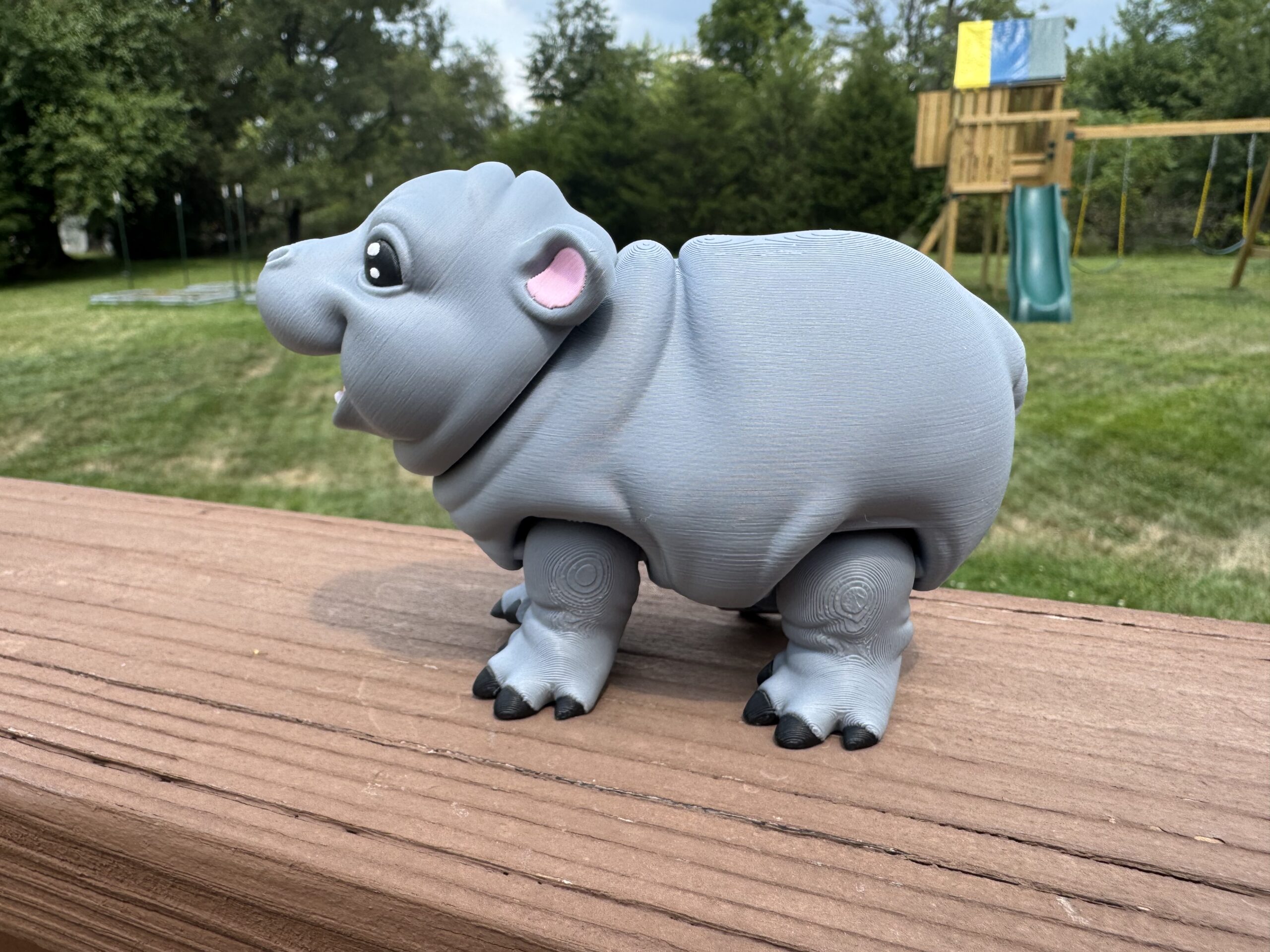 Adorable Happy Hippo Figurine - Image 4