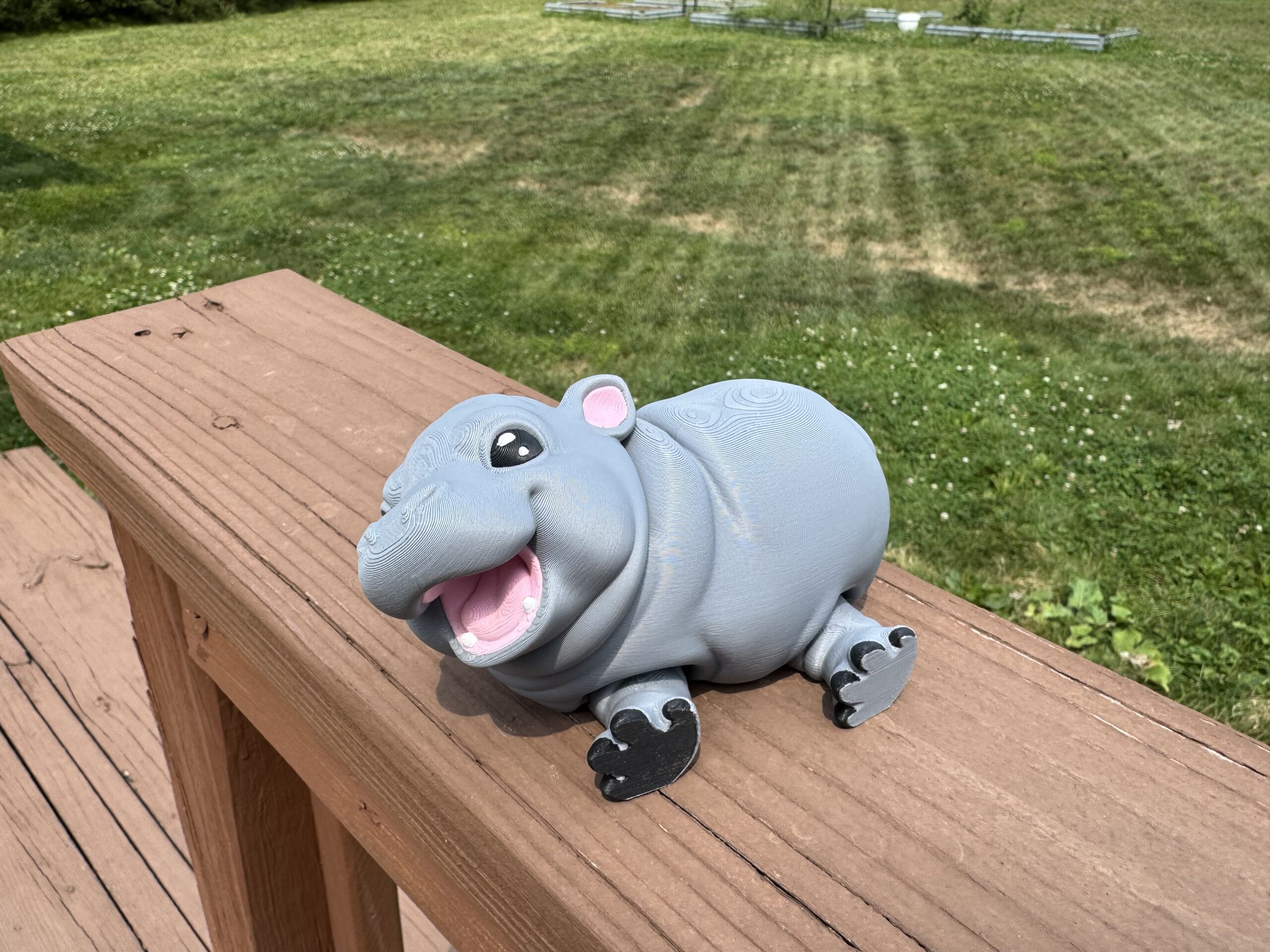 Adorable Happy Hippo Figurine - Image 2