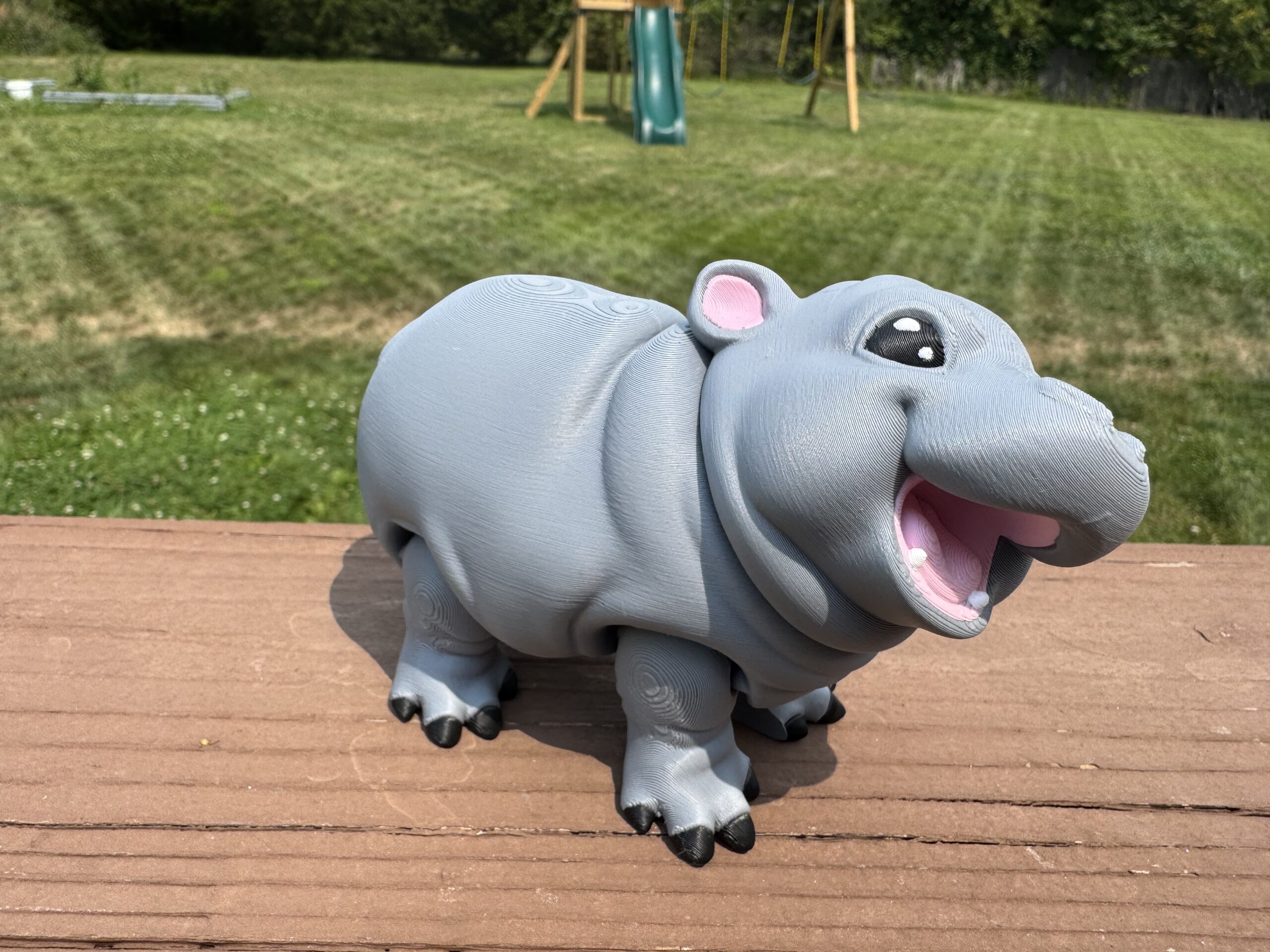 Adorable Happy Hippo Figurine - Image 3