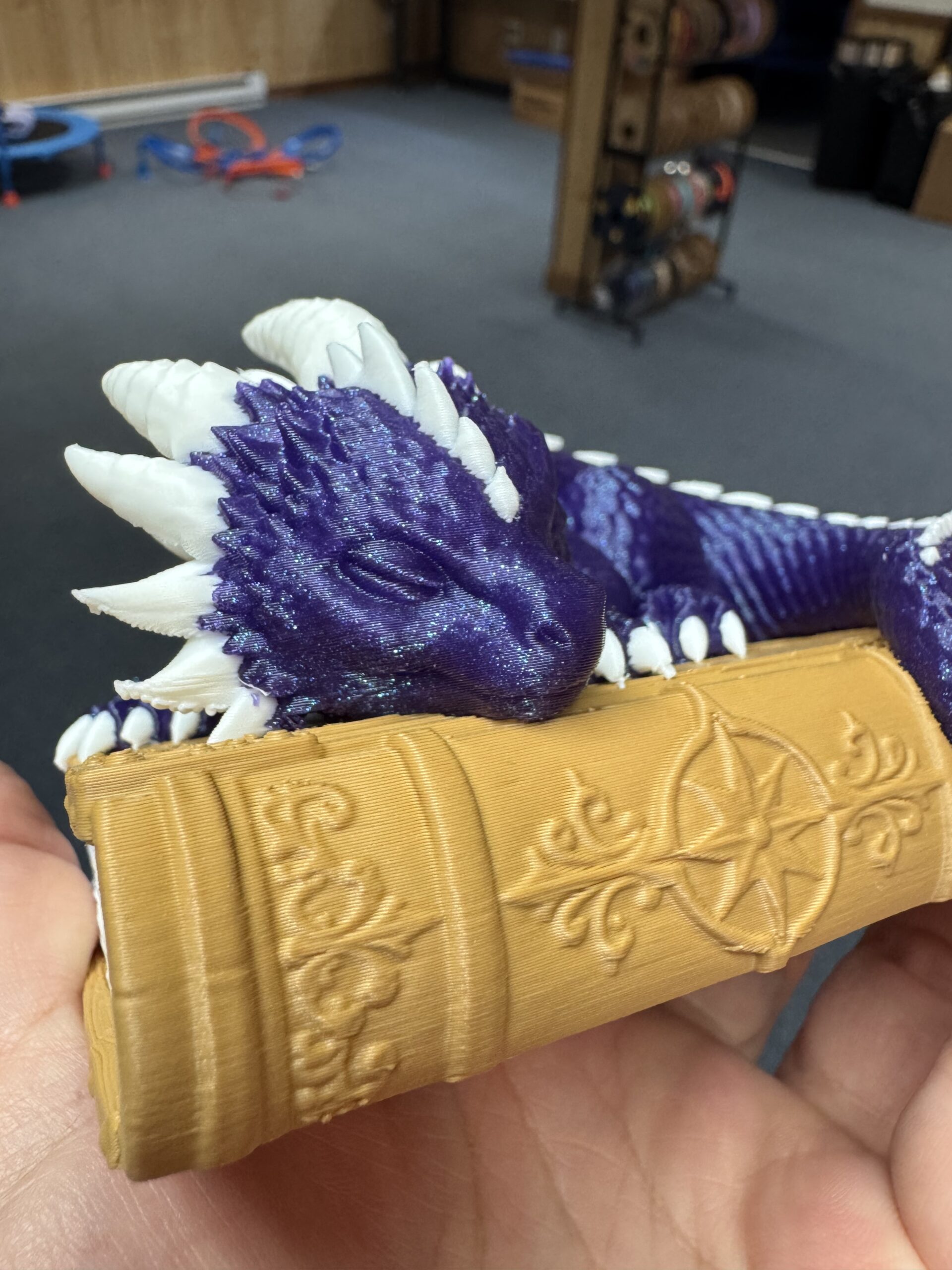 Sleeping Guardian Baby Dragon on Decorative Book Figurine - Image 6