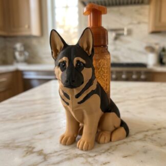 Guard Your Sink with the German Shepherd Foaming Soap Holder!