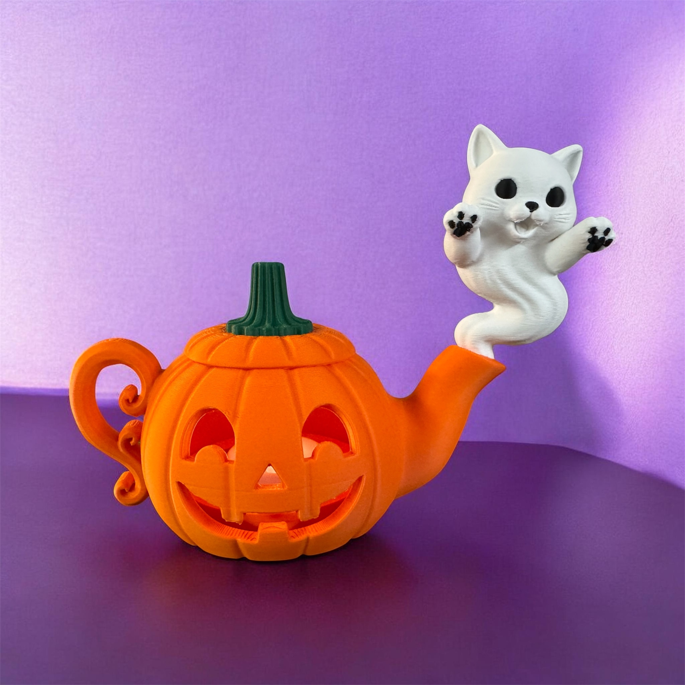 Assorted Animal Ghost Pumpkin Pot Tea Light Holders - Image 3