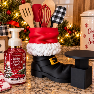 Dual-Purpose Santa Boot Soap & Candle Stand