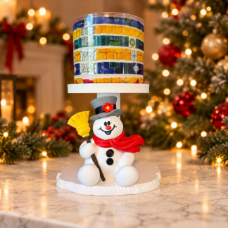 Frosty Snowman Candle Stand – Christmas & Winter Home Decor