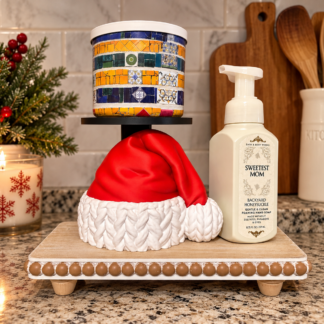 The Ultimate Holiday Coziness: 2-in-1 Santa Hat Soap & Candle Holder!