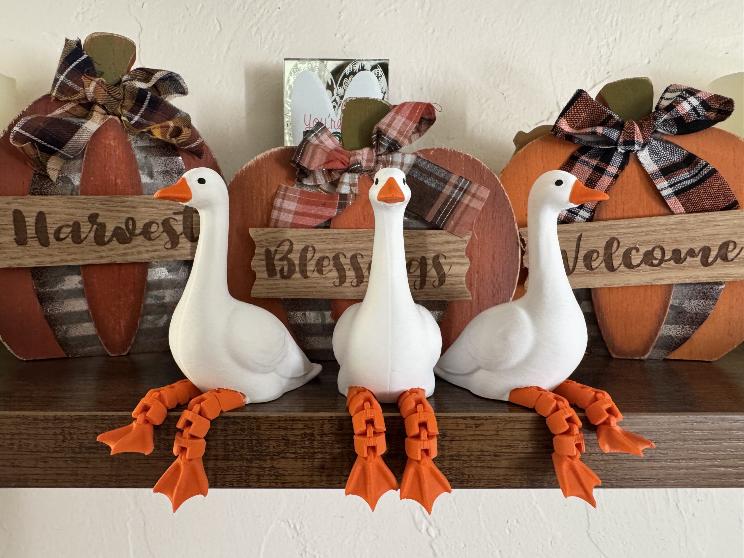 Goose Shelf Sitters with fully articulated legs!