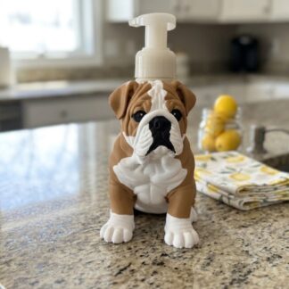 Make a Splash with the English Bulldog Foaming Soap Holder!